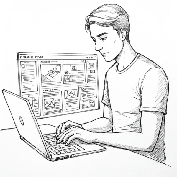 Nákupný košík a laptop symbolizujúci online nakupovanie